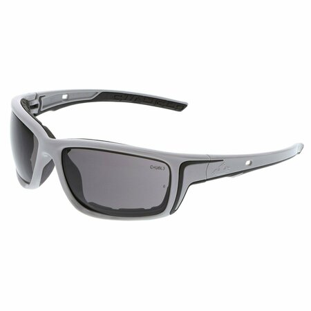 MCR SAFETY Glasses, Swagger SR5 Gray Frame, Gray MAX6, 12PK SR522PF